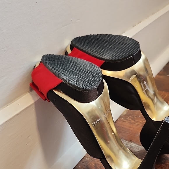 Isabel Toledo For Payless Statement Black Heels with Red Bows - Picture 7 of 8